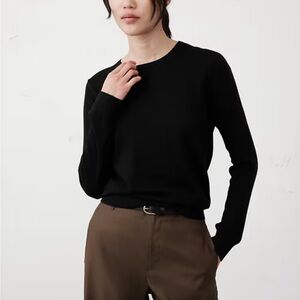 Banana Republic Black Silk Cashmere Sweater